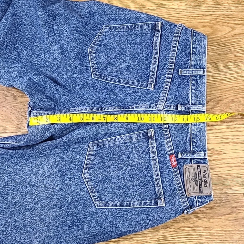 WRANGLER VINTAGE MENS STRAIGHT PREMIUM FADED DISTRESSED STONE WASH JEANS 38x28